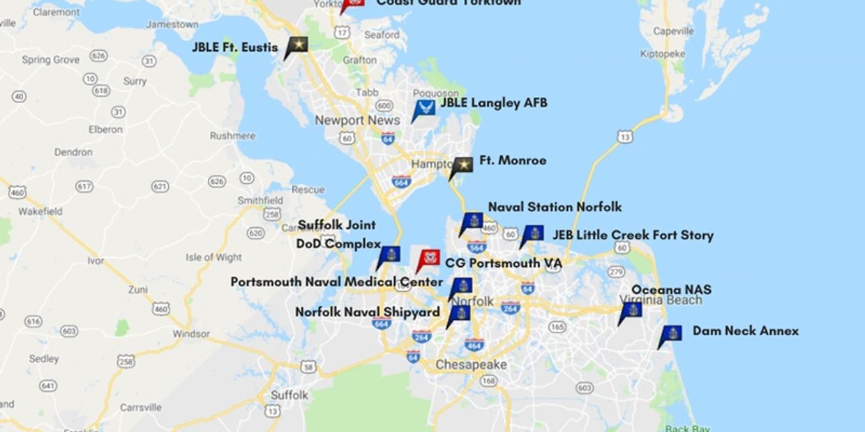 how to get to oceana norfolk naval station virginia