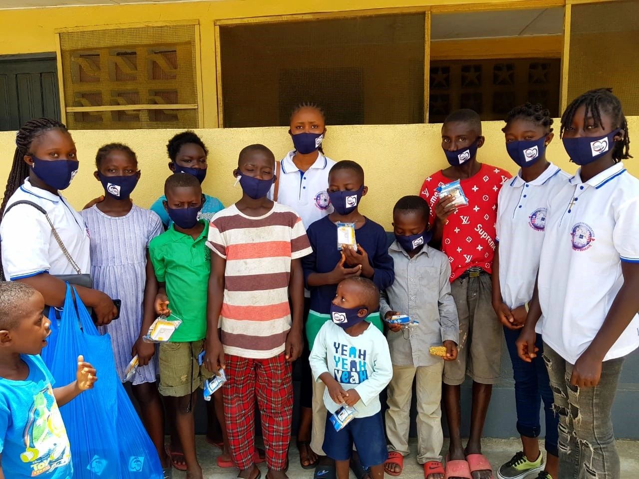 Help fighting the COVID-19 pandemic with masks and cleaning products to orphanages