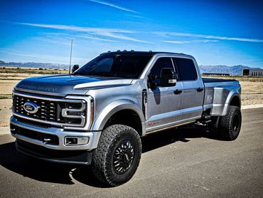 Silver Ford F450 Dually #custom #liftkit #wheels #tires #offroad #performance #details #builds