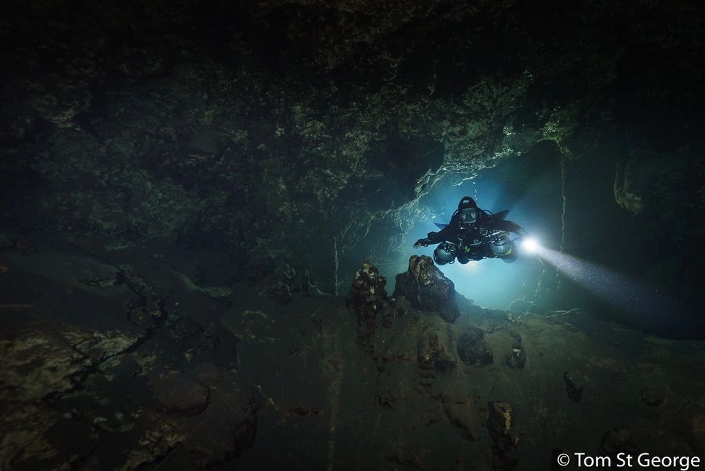 Cave diving in the beautiful highly decorated caves of Quintana Roo