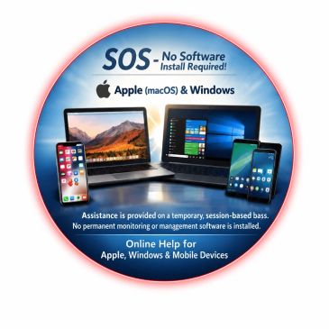 Online tech help for Apple, Windows, and mobile devices with no software install.