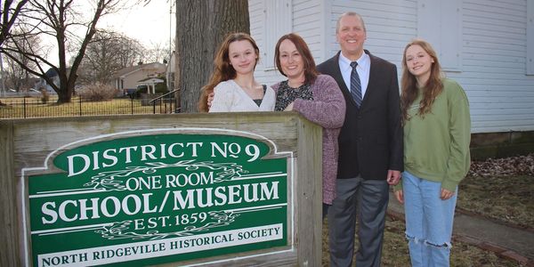 Wolanski family from North Ridgeville, outside the one room school museum