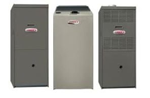 Three different models of home furnaces.