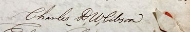 Signature of Charles DeWitt Gibson (1800-1876)