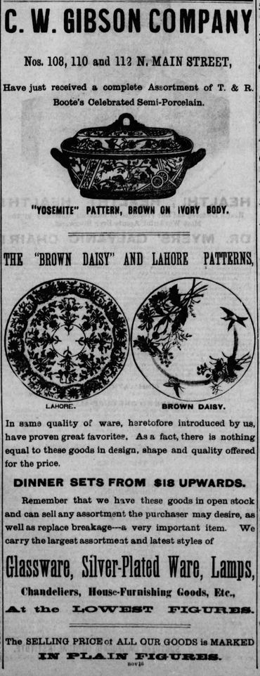 C.W. Gibson Co. Advert
The Los Angeles Herald (1884)
