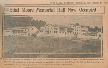 Ethel Moore Memorial Hall Now Occupied
"...Said to be one of the most beautiful college residence ha