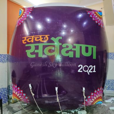 Swachh Survekshan Advertising Balloon by Ganesh Sky Balloon Delhi.