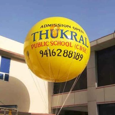 School Promotional Balloon, A Big Advertising Balloon for school advertising by Ganesh Sky Balloon.