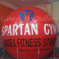GYM Sky Balloons, Spartan GYM Red color Advertising Sky Balloon, Sky Balloon Manufacturer in Delhi
