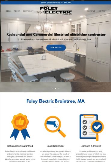 Website builder and marketing for celectricians and contractors