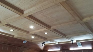 coffered ceiling install

