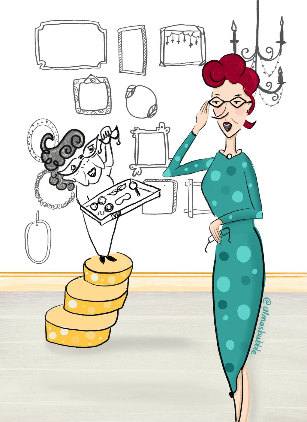 Madame Rouge with Mrs. Buttercup