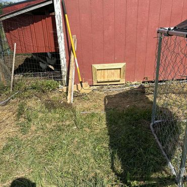 Clean out door addition to new coop