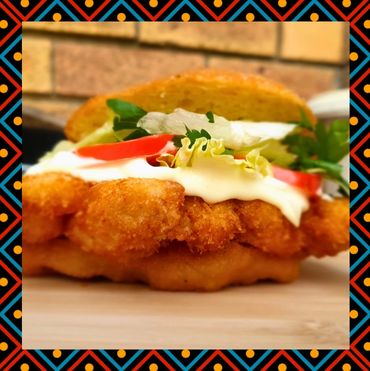 Joburg Chicken Schnitzel Vetkoek