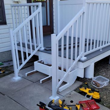 New rear porch deck