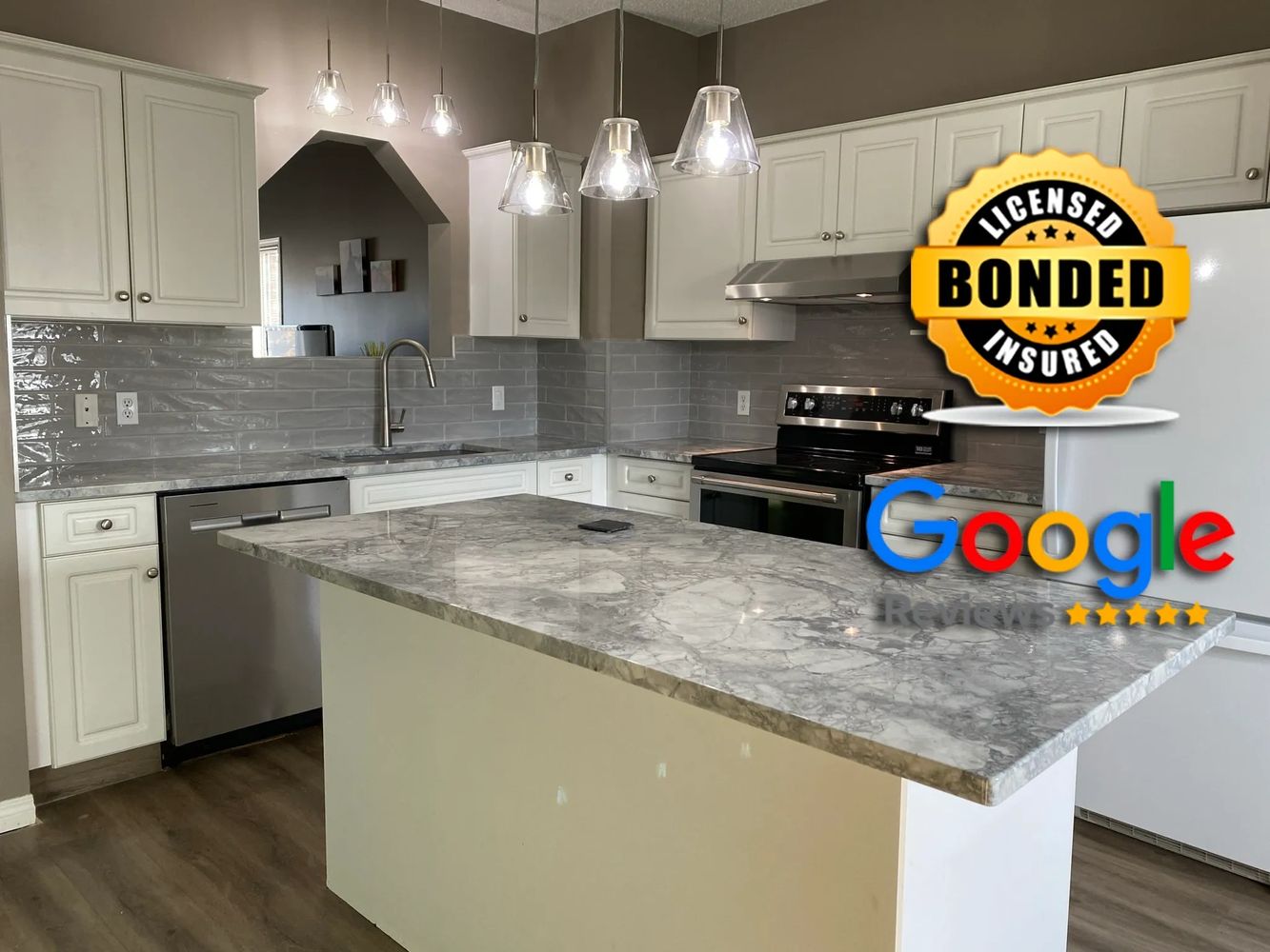 Latest Kitchen Renovation. Licenced and Bonded by the Alberta Government.
