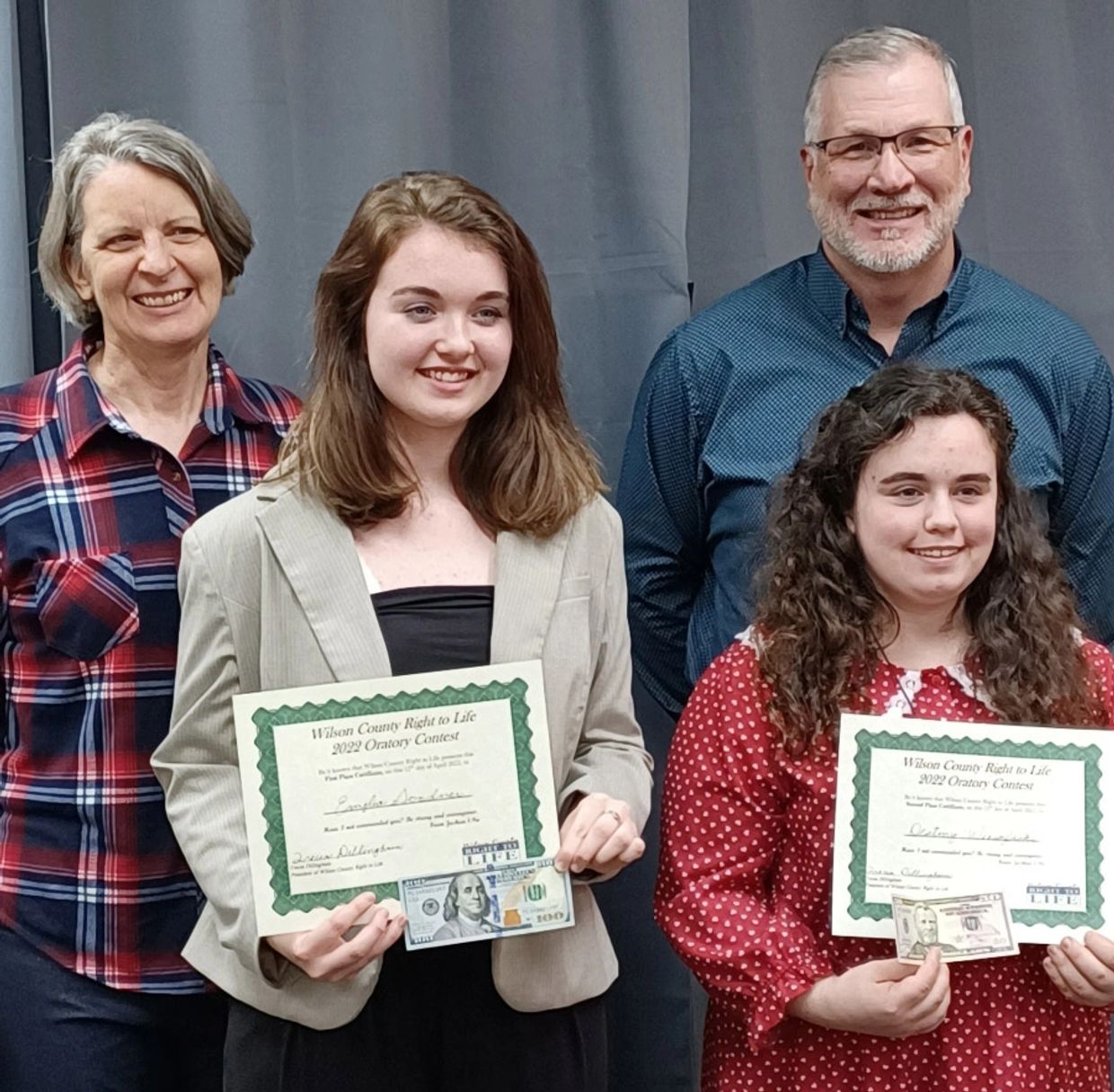 WILSON CO. PRO-LIFE ORATORY CONTEST FOR HIGH SCHOOL STUDENTS WAS APRIL 12, 2022 IN LEBANON