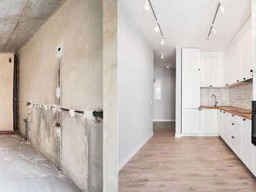 Rockville, MD – Wall removal to create open-concept layout with center island