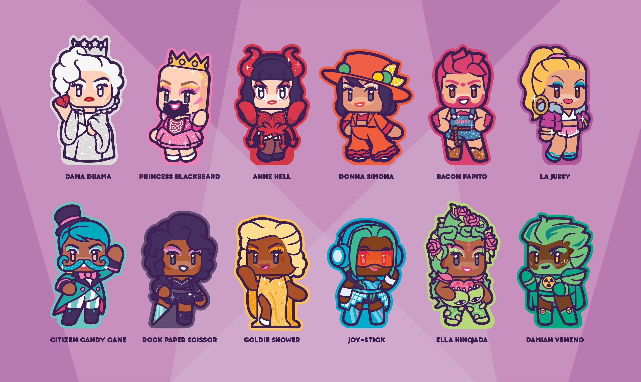 Playable drag characters