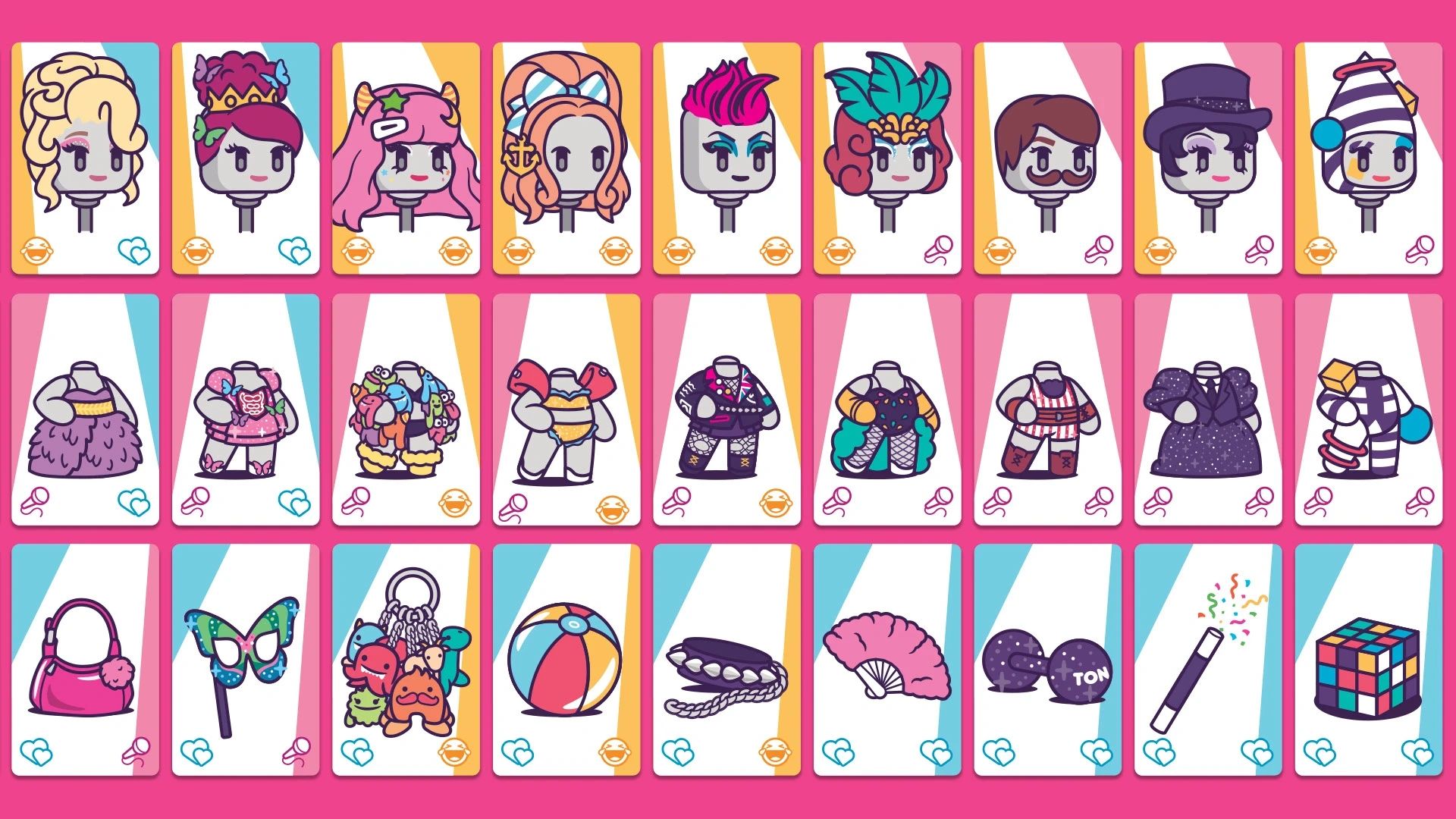 Drag outfit cards