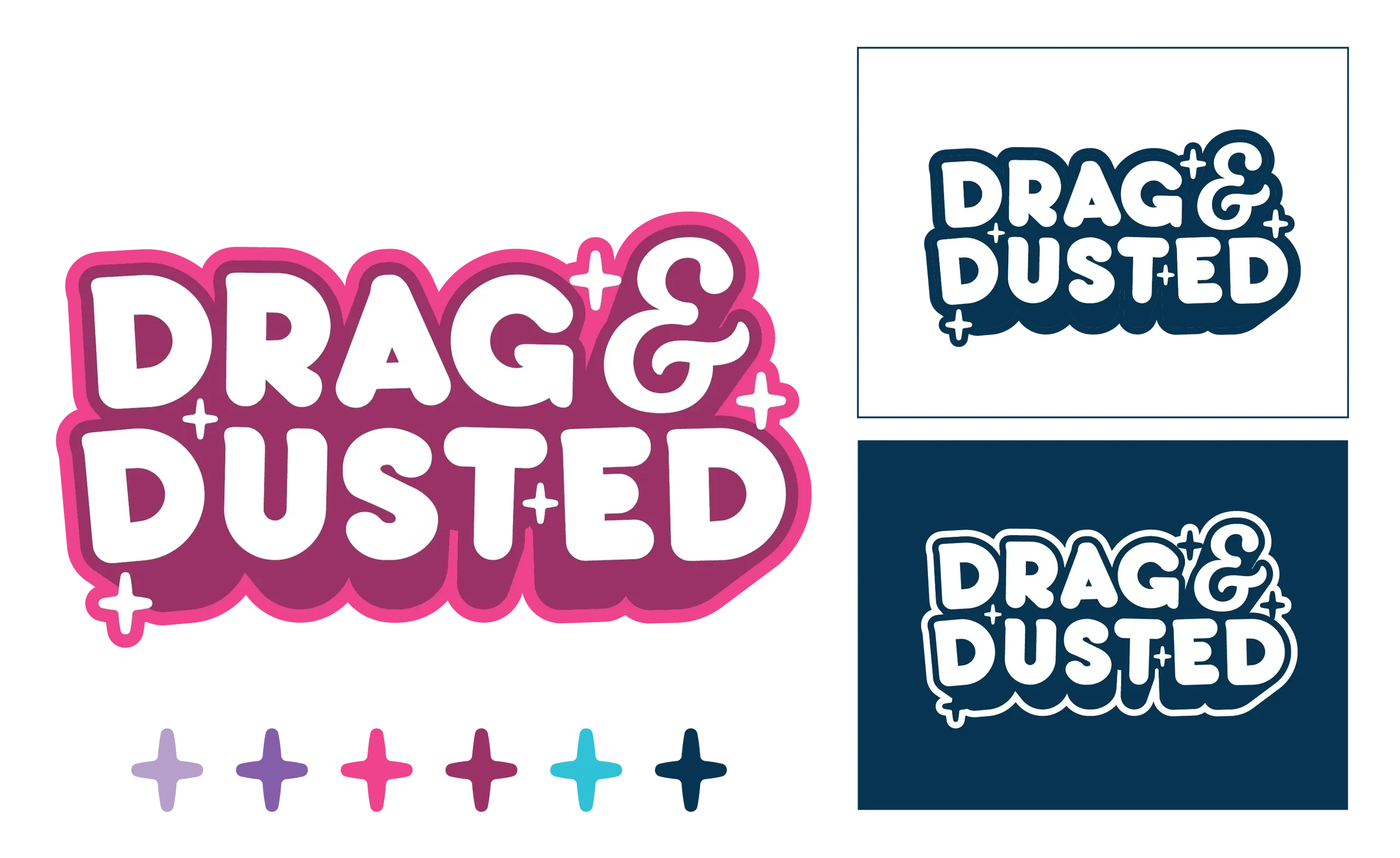 DRAG & DUSTED logo and color palette