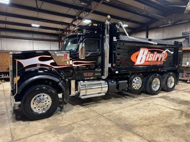 Kenworth dump truck paint correction