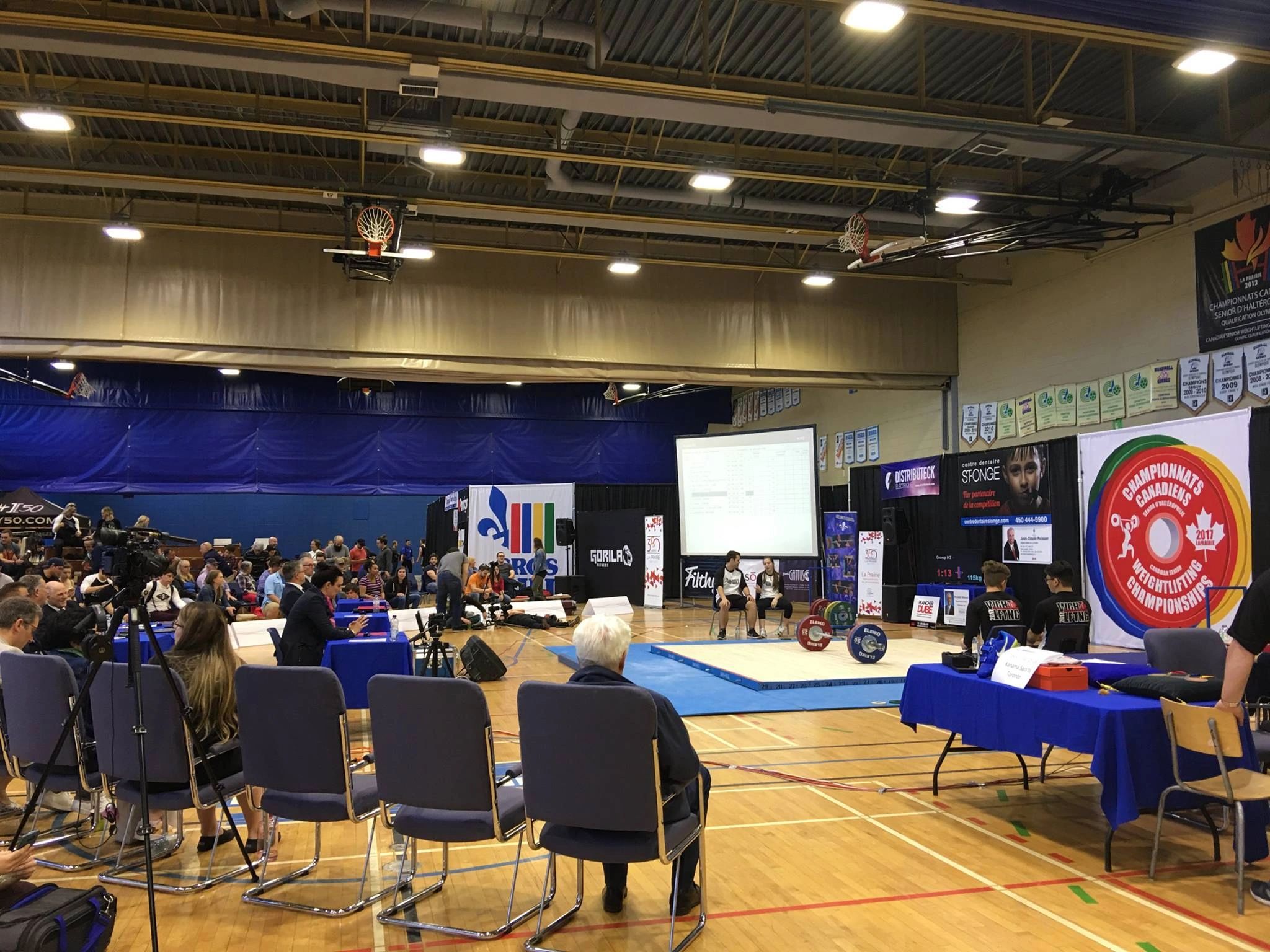 Sonorisation aux Championnats Canadiens Sénior d'Halterophilie en 2017