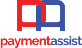 PaymentAssist logo with intertwined red and blue letters.