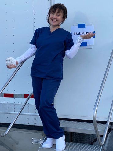 The Other Two_ Co-Star_ Real Nurse_ candid