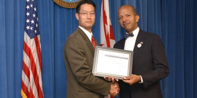 Charles Kim with DC Mayor Anthony Williams