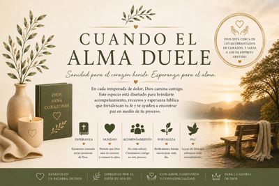 Imagen con mensaje espiritual sobre sanidad del alma y esperanza en Dios.