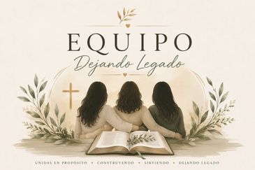 Three women embracing with an open book and spiritual symbols, symbolizing unity and legacy.