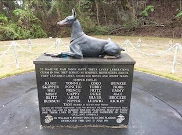 "Always Faithful" memorial statue at the National War Dog Cemetery, Guam. Kurt AKA Cappy