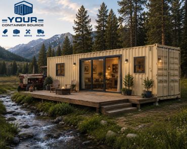 One of our custom built Tiny Home Containers installed on site on our customers property. What a sc
