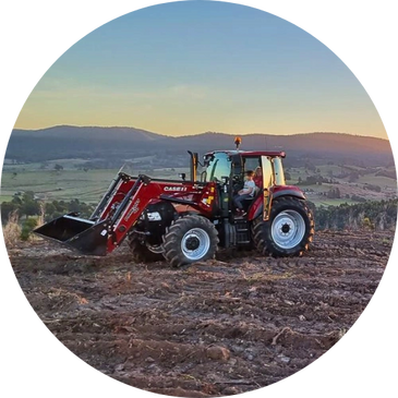 Farm equipment finance, tractor on farm in Australia, Tasmania 