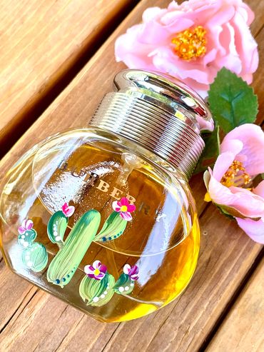 San Diego bottle painter Lisa McCague Burberry perfume