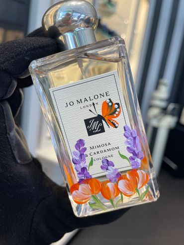 Lisa McCague san diego bottle painter jo malone mimosa cardamom orange poppies purple lavender