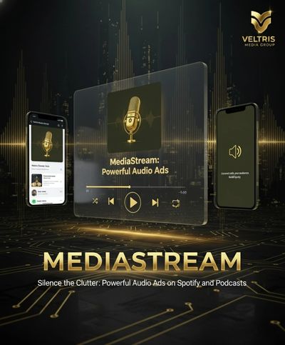 MediaStream: Powerful audio ads for Spotify and podcasts by Veltris Media Group.