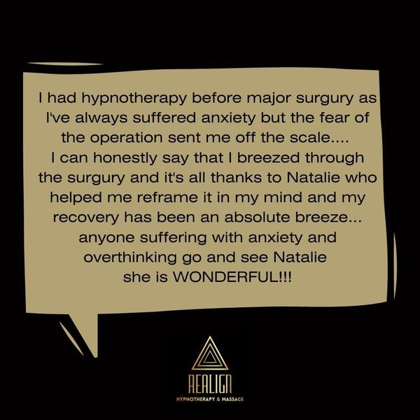Realign Hypnotherapy review testimonials client feedback 5 star review