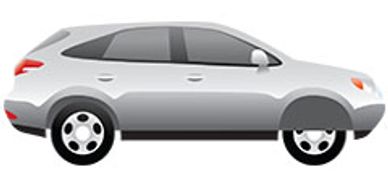 Side view of a modern silver SUV with tinted windows.