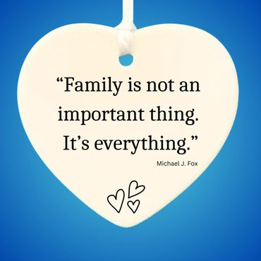 3" Ceramic Heart Shaped ornament, part of our Sentiments line. White ceramic with black text.