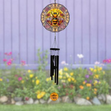 10" Wind Spinner with custom-embellished chimes.