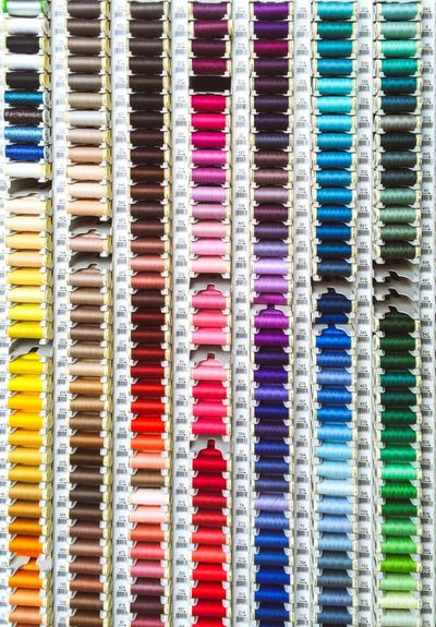 A Collection of Sewing Threads in Multiple Colors