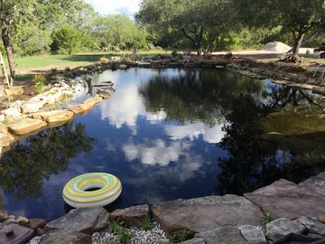Large natural swimming pond installation 