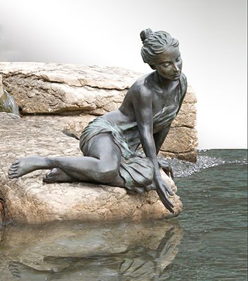 Adamaris  (Gift of Water series) is 3/4 life-size sculpture cast in bronze using  lost wax method.