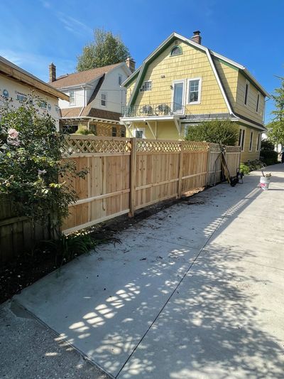 Fence repair and add on to existing fence in Sheboygan Wisconsin.