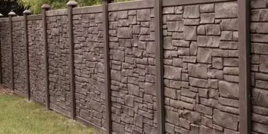 Composite and simtek fence installation in Sheboygan.