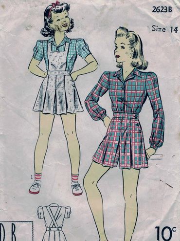 DuBarry 2623B
1940s Vintage Sportswear Pattern