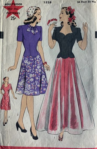 Hollywood 1328Size 16 Bust 34
1940s Evening Dress