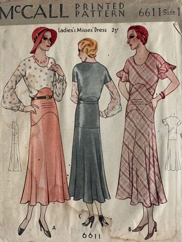 McCall 6611 Vintage Dress Pattern